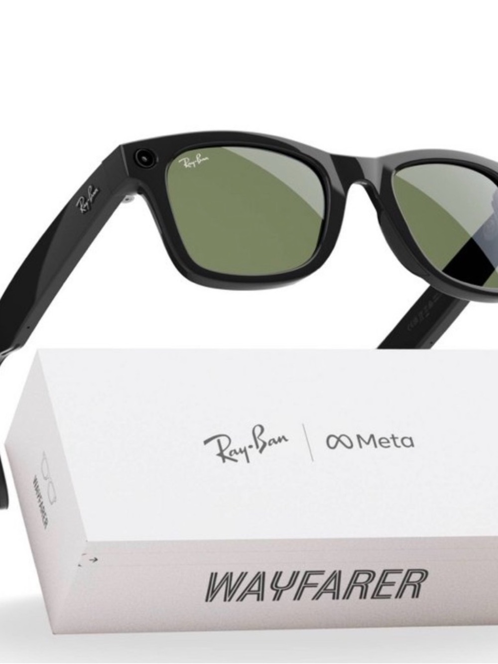 Ray-Ban Matte Black Frames with Green-Tinted Lenses